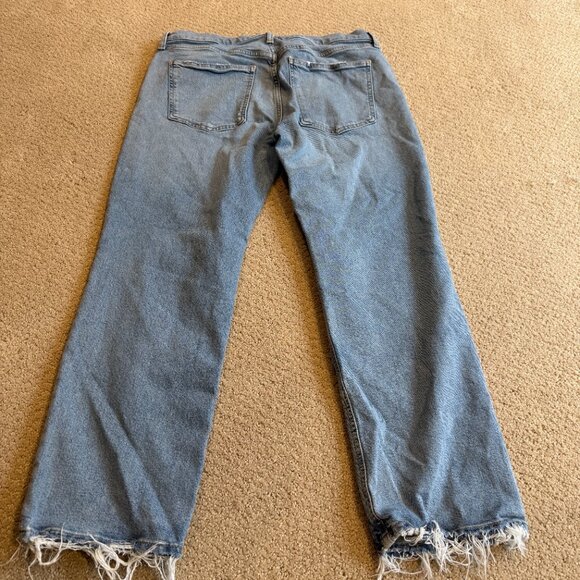 Agolde Jeans Kye Mid Rise Straight Crop Boho Distressed #A9100B-3026 Size 31 - Picture 13 of 15